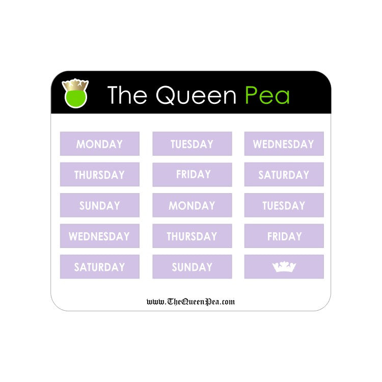 The Signature Color Collection - Hobonichi Cousin Weekly Stickers - Purple