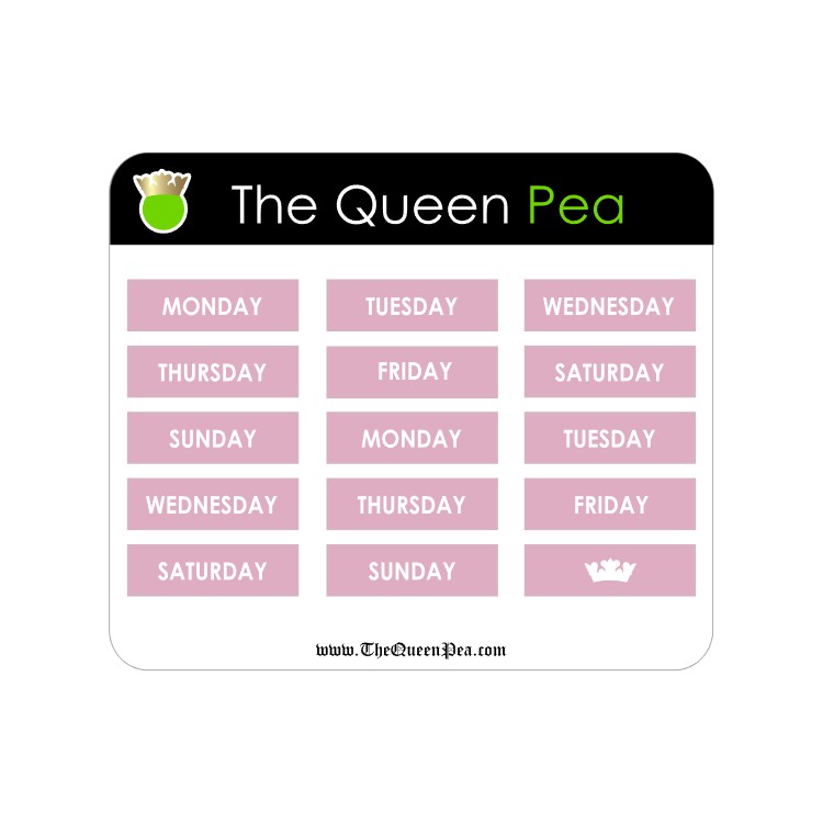 The Signature Color Collection - Hobonichi Cousin Weekly Stickers - Pink