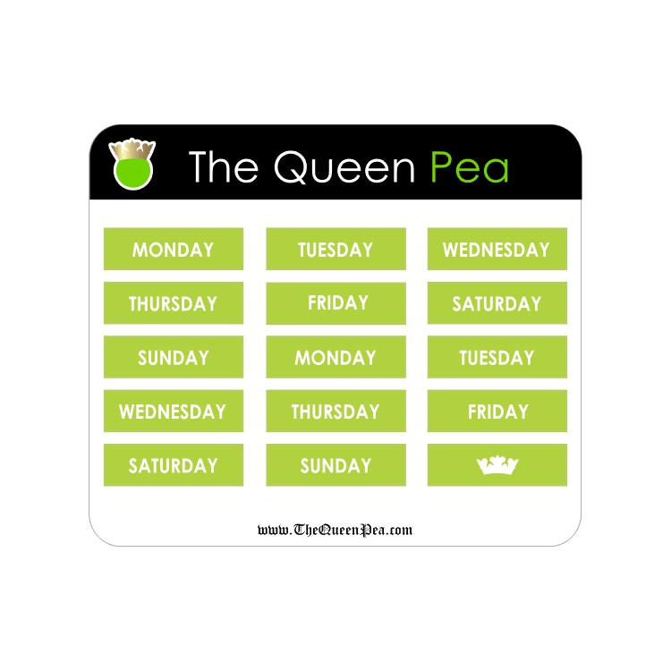 The Signature Color Collection - Hobonichi Cousin Weekly Stickers - Green