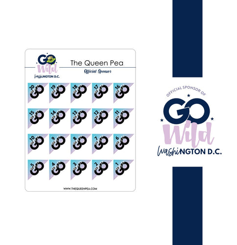 GO Wild Countdown Stickers - Ombre