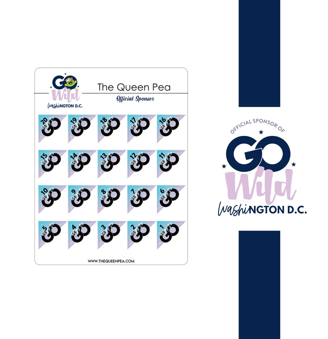 GO Wild Countdown Stickers - Ombre